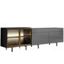Hanah Home Vienna Soporte para TV Antracita y Dorado